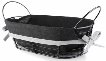 Mondex Will Bread Basket 25x15x8cm Metal Black