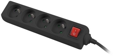 Pikendusjuhe Lanberg Power Strip 1.5m Black PS1-04E-0150-BK