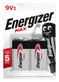 Elements Energizer EN1604B2MAX, 6LR61, 9 V, 2 gab.