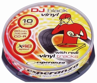 Esperanza Vinyl 2096 CD-R 52X 700MB 10 Pack Cake Box
