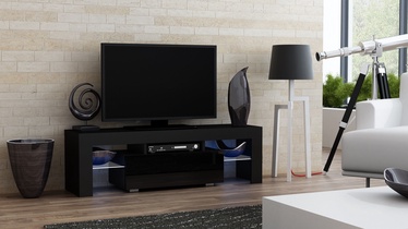 TV galds Pro Meble Milano 130 With Light Black, 1300x350x450 mm