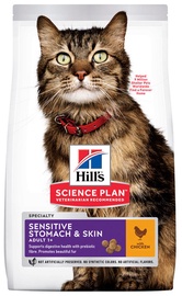 Hill's Science Plan Sensitive Stomach & Skin Adult Cat Food w/ Chicken 7kg