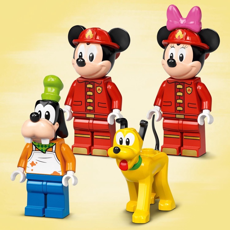 Konstruktors LEGO ǀ Disney Mickey and Friends Mikipeles un viņa draugu ugunsdzēsēju auto un depo 10776, 144 gab.