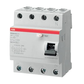 Srovės nuotėkio relė FH204, 40A, 6kA, 30mA AC, 4P