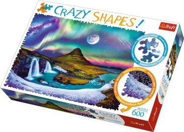 Dėlionė Trefl Crazy Shapes Aurora Over Iceland 11114T, 600 dalių