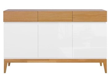 Kummut Black Red White Kioto 40x140.5x88.5cm White Oak