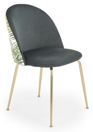 Ēdamistabas krēsls Halmar K372 Dark Green/Gold, 1 gab.