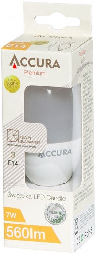 Lemputė Accura LED, E14, 5 W, 400 lm