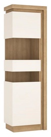 Meble Wojcik Lyon LYOV03L Display Case White/Riviera Light Oak Left