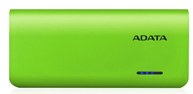 Nešiojamas įkroviklis (Power bank) Adata PT100, 10000 mAh, geltona/žalia