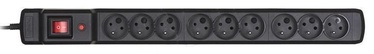 ActiveJet Surge Protector 9 Outlet Black 4.5m