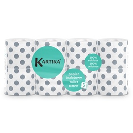Туалетная бумага Kartika DEKOR Silver, 3 сл, 8 л.