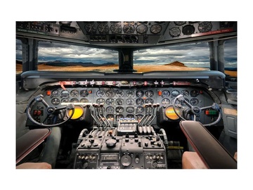 Signal Meble Airplane Cockpit Glass Painting 120x80cm