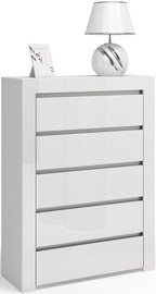 Top E Shop D5 of Chest 5 Drawers White
