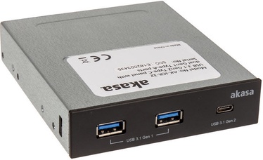Akasa USB 3.1 Gen2 Type-C Panel With Dual Gen1 Type-A Ports