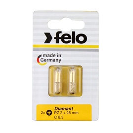 Набор битов для отверток Felo 02102286, PZ2, 25 мм, 2 шт.