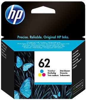 Картридж для струйного принтера HP 62, синий/желтый/фиолетовый