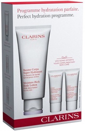 Clarins Moisture Rich Body Lotion 200ml + Handnails Treatment Cream 30ml + Foot Beauty Treatment Cream 30ml