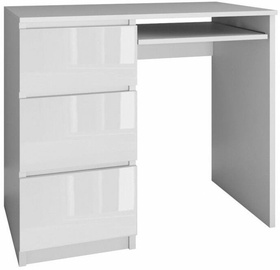 Top E Shop Lima Left Desk White Gloss