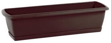 Prosperplast Balcony Flower Box With Plate Brown 60cm
