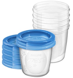 Rinkinys Philips Avent Breast Milk Storage Cups 5pcs SCF619/05