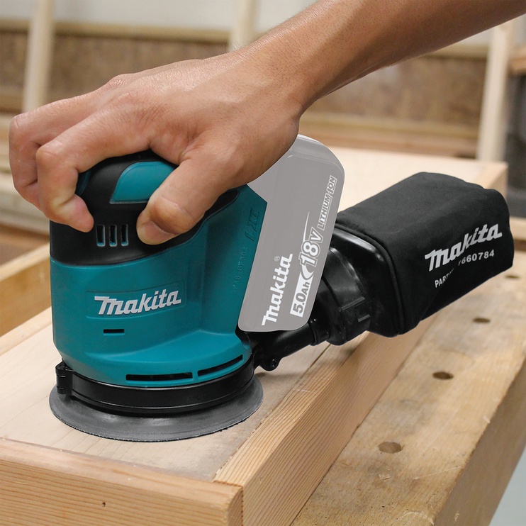 Эксцентриковая шлифовальная машина Makita DBO180Z, 18 В