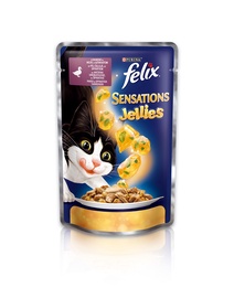Konservuotas ėdalas suaugusioms katėms Felix, su antiena, 100 gr