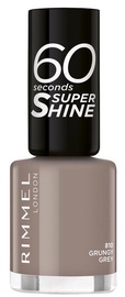 Küünelakk Rimmel London 60 Seconds Super Shine Grungy Grey, 8 ml