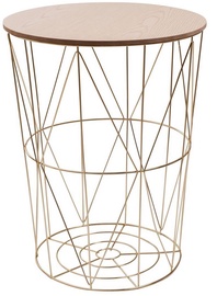 Kafijas galdiņš Homede Carmina, zelta, 400 mm x 400 mm x 500 mm