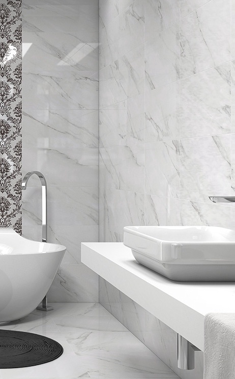 Flīzes, keramika Geotiles Agora 842999106952, 60 cm x 31.6 cm, balta