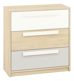 Komoda ML Meble Drop 10 Beech/White/Light Gray