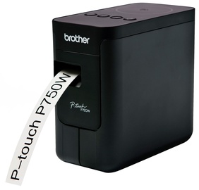 Принтер этикеток Brother PT-P750W, 810 г, черный