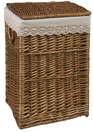 Home4you Laundry Basket Max 2 37x32xH52cm Brown Lace