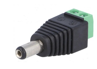 Соединитель для кабеля DC/SEC-5.5/2.1-M, Овальный (кабель), IP20