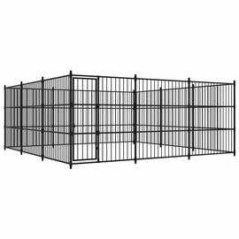 Suņa būris VLX Outdoor Dog Kennel Black, 4500x4500x1850 mm