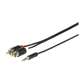 Juhe 3,5 mm M/2 RCA M ES84430-5M-BLACK (ESTUFF)