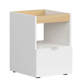 Kumode Black Red White Denton KNT1S Polish Oak/White Gloss