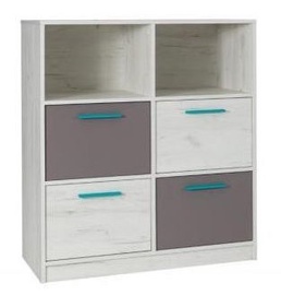 Maridex Rest R04 Chest Of Drawers White Oak/Grey