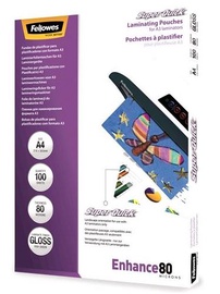 Laminēšanas plēve Fellowes Laminating Pouches, 80 μm x 297 mm x 210 mm, 100 gab.