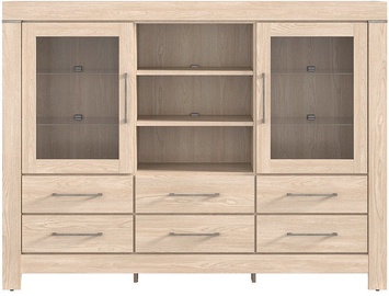 Komoda Black Red White Chest Gent 166x124x42cm Oak