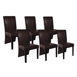 Söögitoa tool VLX Artificial Leather 160296, tumepruun, 6 tk