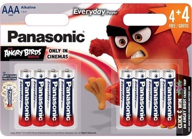 Panasonic Angry Birds Everyday Power 4+4 x AAA White