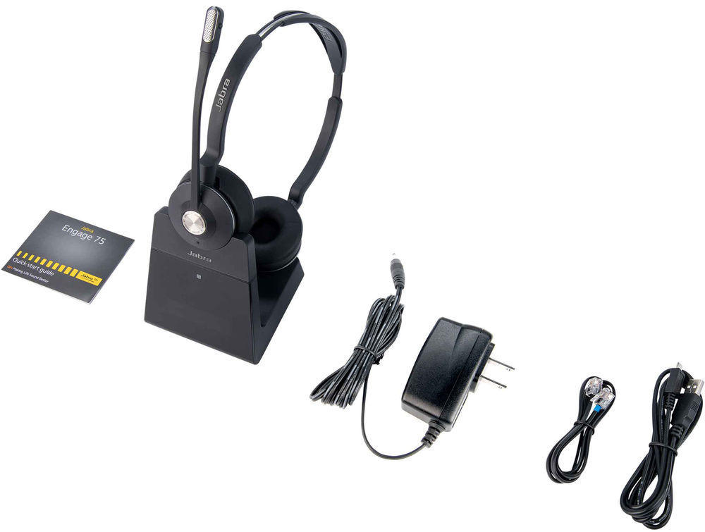Ausinės Jabra Engage 75 Stereo, juodos 