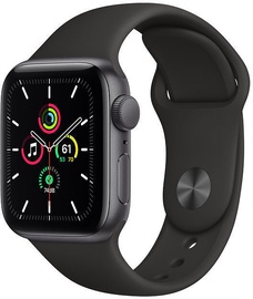 Apple Watch SE GPS 40mm Space Gray Aluminum Black Sport Band (pažeista pakuotė)