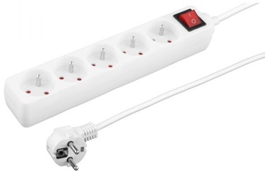 Esperanza Titanum 5-Way Power Cord White 1.5 m