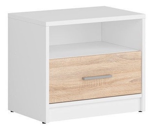 Black Red White Nepo Night Stand White/Sonoma Oak