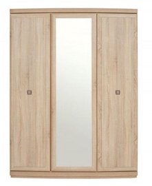 Black Red White Oregon SZF3D Wardrobe w/ Mirror Sonoma Oak