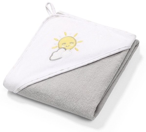 Dvielis BabyOno Terry Hooded Grey, 76x76 cm