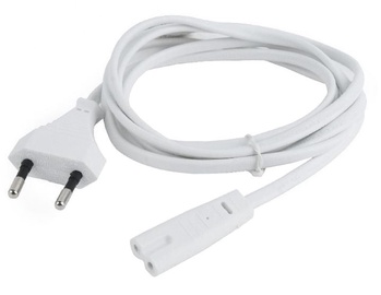 Gembird Power Cord IEC320 C7 / Euro Plug White 1.8m