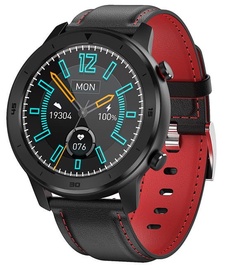 Išmanusis laikrodis Garett Men 5S Black Red Leather